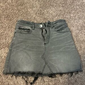 Grey denim skirt
